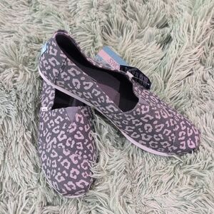 Toms Gray Animal Print Slip-Ons